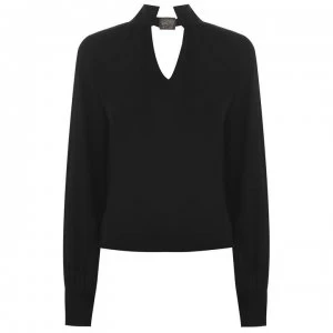 Image of Biba Filagre Tie Top - Black