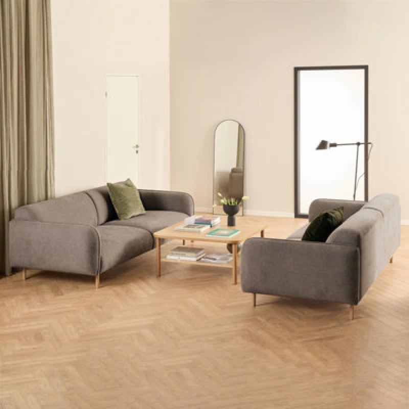 Image of Furniture To Go Westham Set Of 2 X 3 Seater Sofas In Fay Dusty Brown Fabric