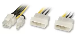 Image of Lindy Internal Power Adapter Cable Multicolour 0.4 m