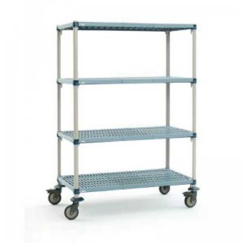Image of ESE Direct Metromax Q Polymer Shelving, Mobile, 4 Shelves, 1895 H x 1067 W x 610D (mm) 406772 Coldroom Shelving