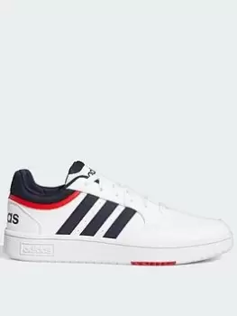 Image of adidas Sportswear Mens Hoops 3.0 Trainers - White, Size 6, Men