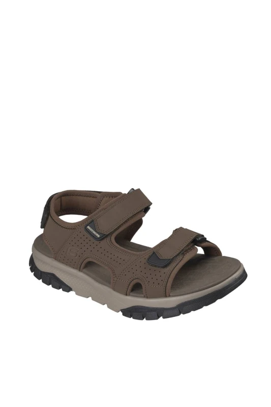 Image of Skechers Mens WAGNER Three Strap River Sandal in Brown Size: 9 Brown Male 9