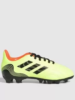 Image of adidas JUNIOR COPA 20.4 FIRM GROUND FOOTBALL BOOT, Yellow, Size 2