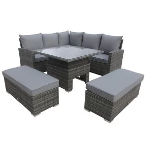 Image of Charles Bentley Corner Lounge Set - Grey