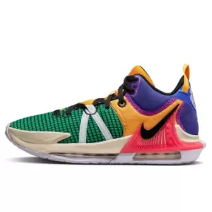 Image of Nike Lebron Witness 7 I Promise, Vivid Purple/Black-Sea Coral, size: 11, Male, Basketball Performance, DM1123-501