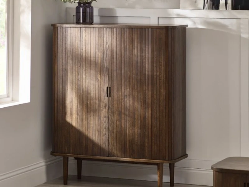 Image of Julian Bowen Arya Dark Oak 2 Door Wine Cabinet