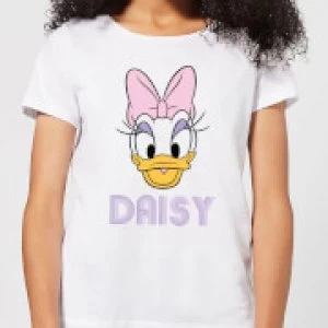 Image of Disney Mickey Mouse Daisy Face Womens T-Shirt - White - S