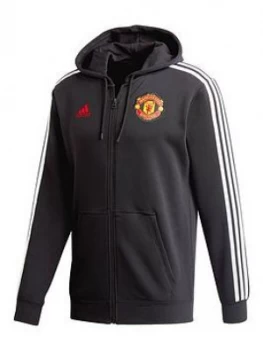 Image of Adidas Mens Manchester United 3 Stripe Hoody