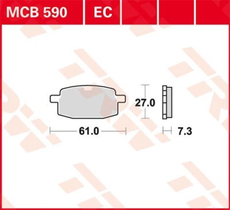 Image of TRW Lucas Brake pad MCB590