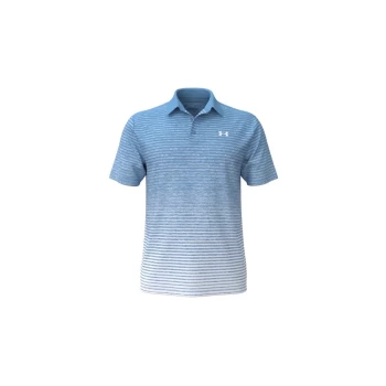 Image of Under Armour Mens Playoff Polo 2.0 - Nova Blue/White - S Size: Small