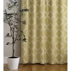 Image of Paoletti Olivia Pencil Pleat Curtains (66in x 90in) (Citrus Yellow) - Citrus Yellow