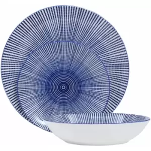 Image of Maya Blue/White 12 pc Dinner Set - Premier Housewares