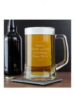 Image of Personalised Decorative Glass Tankard