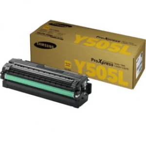 Image of Samsung CLT Y505L Yellow Laser Toner Ink Cartridge HP SU512A