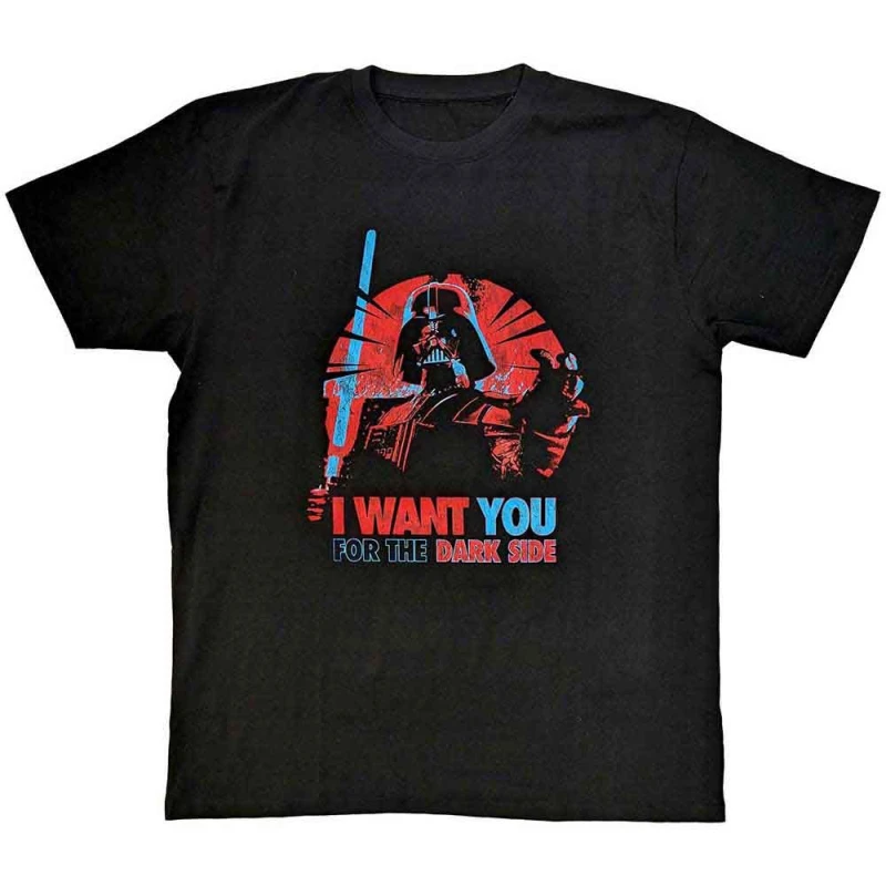 Image of Star Wars Darth Vader I Want You T Shirt Black unisex
