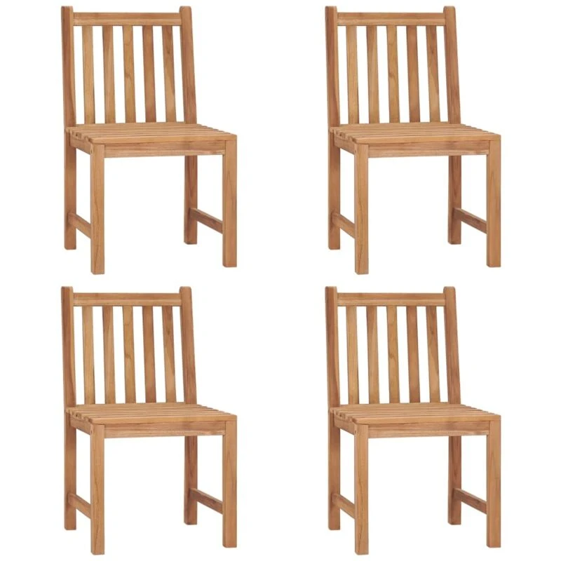 Image of VIDAXL Garden Chairs 4 pcs Solid Teak Wood Vidaxl 8720286448540