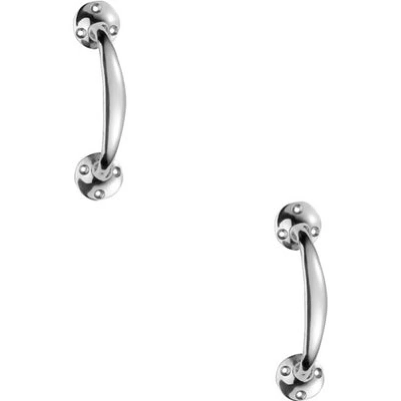 Image of Loops 2x Victorian Bow Shaped Pull Handle 152mm Length 32mm Proj Polished Chrome Multi unisex