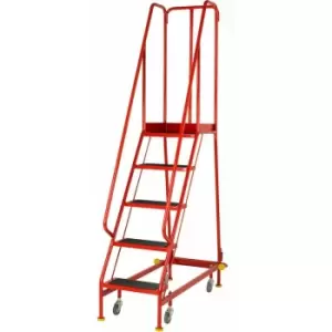 Image of 5 Tread x 0.5m Wide Narrow Aisle Warehouse Stairs 2m Non Slip Platform Steps