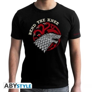Image of Game Of Thrones - Bend The Knee - Mens Medium T-Shirt - Black