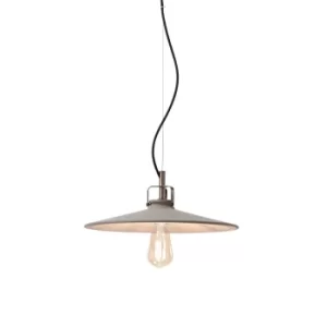 Image of Brooklyn 1 Light Dome Ceiling Pendant Light Burnished Finish, E27
