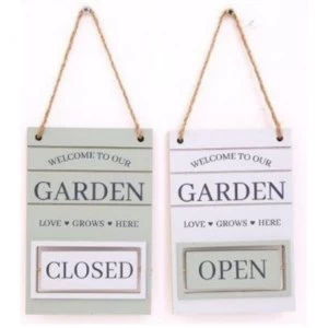 Image of Love Grows Here Open/Close Plaques 18cm (1 Random Supplied)