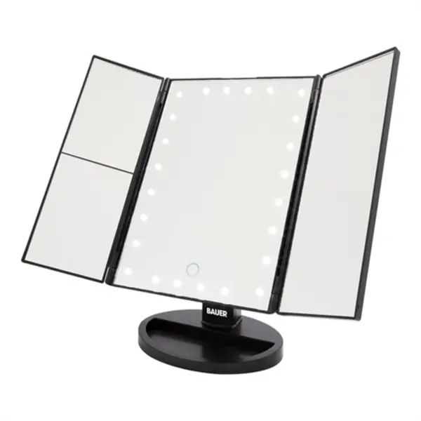 Image of Bauer LED Foldable Mirror - Black