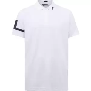 Image of J Lindeberg Golf Heath Regular Fit Golf Polo - White