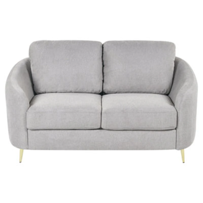 Image of Beliani Sofa 2 Seater Trosa Fabric Light Grey