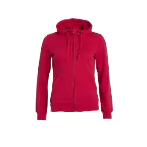 Image of Clique Womens/Ladies Plain Full Zip Hoodie (M) (Red)