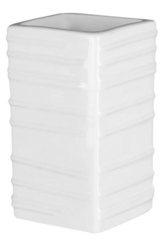 Image of Premier Housewares White Ceramic Bathroom Tumbler White