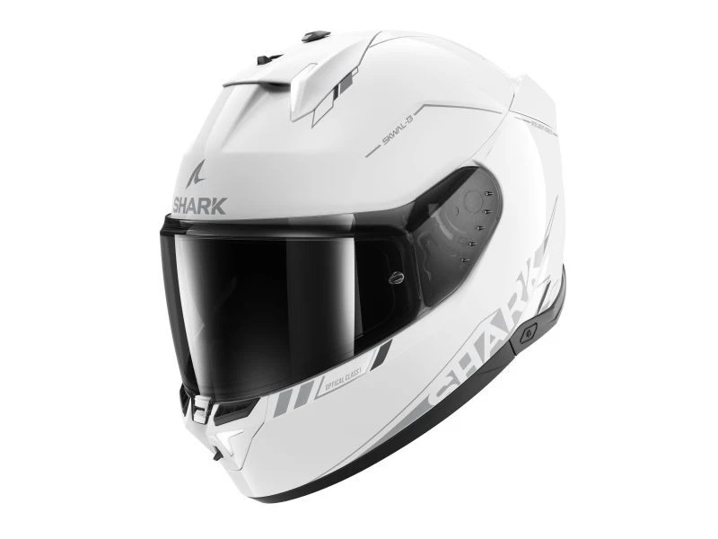Image of Shark SKWAL i3 Blank SP White Silver Anthracite WSA Full Face Helmet Size XS