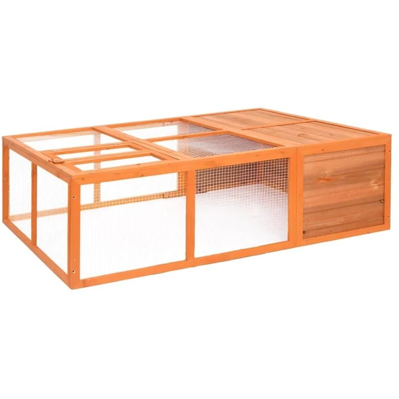 Image of VIDAXL Garden Animal Cage 150x100x50cm Solid Firwood Vidaxl 8720286601112