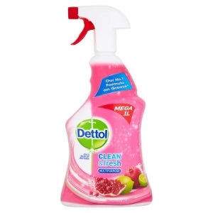 Image of Dettol Power and Fresh Pomegranate and Lime Multi Purpose Spray 1L