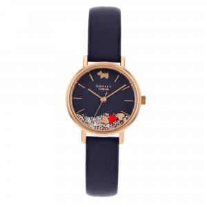Image of Radley Hello Love Navy Leather Strap Watch