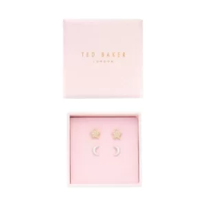 Image of Ted Baker Moanny Pave Star Crescent Moon Multi Stud Earrings Gift Set