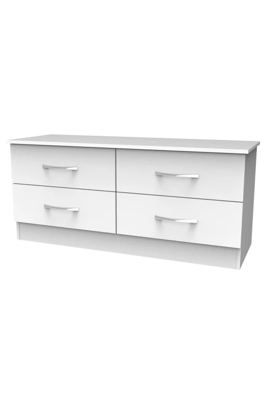 Image of Heddon 4 Drawer Bed Box In White Matt (Ready Assembled)