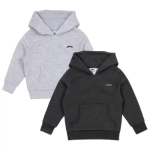 Image of Slazenger 2 Pack OTH Fleece Hoody Infant Boys - Grey