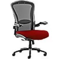 Image of Dynamic Synchro Tilt Heavy Duty Chair Height Adjustable Arms Houston Black Back, Ginseng Chilli Seat Without Headrest Medium Back