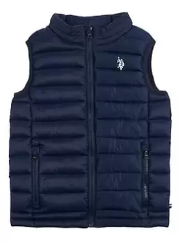 Image of U.S. Polo Assn. Boys Thin Bellow Gilet - Navy Blazer, Size Age: 8-9 Years