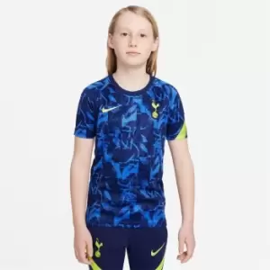 Image of Nike Tottenham Hotspur Pre Match Shirt 2021 2022 Junior - Blue