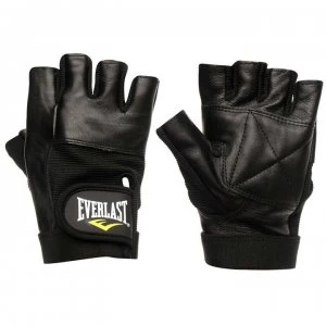 Image of Everlast Leather Fitness Gloves - Black