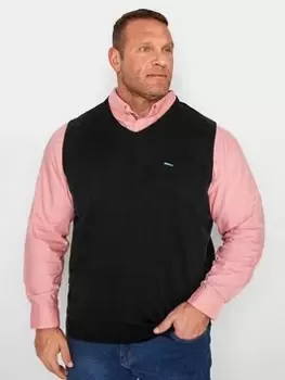 Image of BadRhino Essential Sleeveless Knitted Jumper - Black, Size L, Men