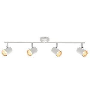 Image of 4 Light Spotlight Bar Matt White, Chrome Plate, GU10