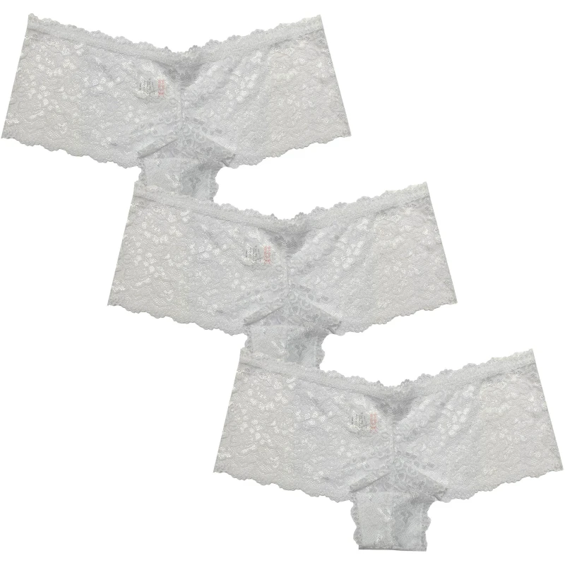 Image of Be You Pack Lace Frenchie Briefs - White White 10