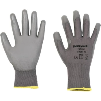 Image of Honeywell - 2100250 First Palm-side Coated Grey Gloves - Size 7