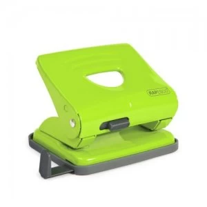 Image of Rapesco 825 2-Hole Metal Punch (25 Sheets) Green