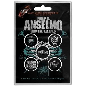 Image of Philip H. Anselmo & The Illegals - Brain Button Badge Pack