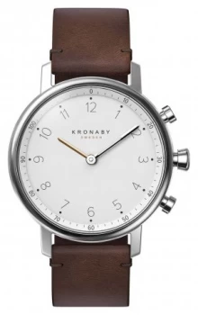 Image of Kronaby 38mm NORD Bluetooth Brown Leather Strap A1000-0711 Watch