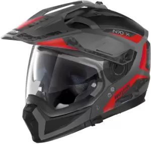 Image of Nolan N70-2 X Torpedo N-Com Helmet, black-red, Size L, black-red, Size L