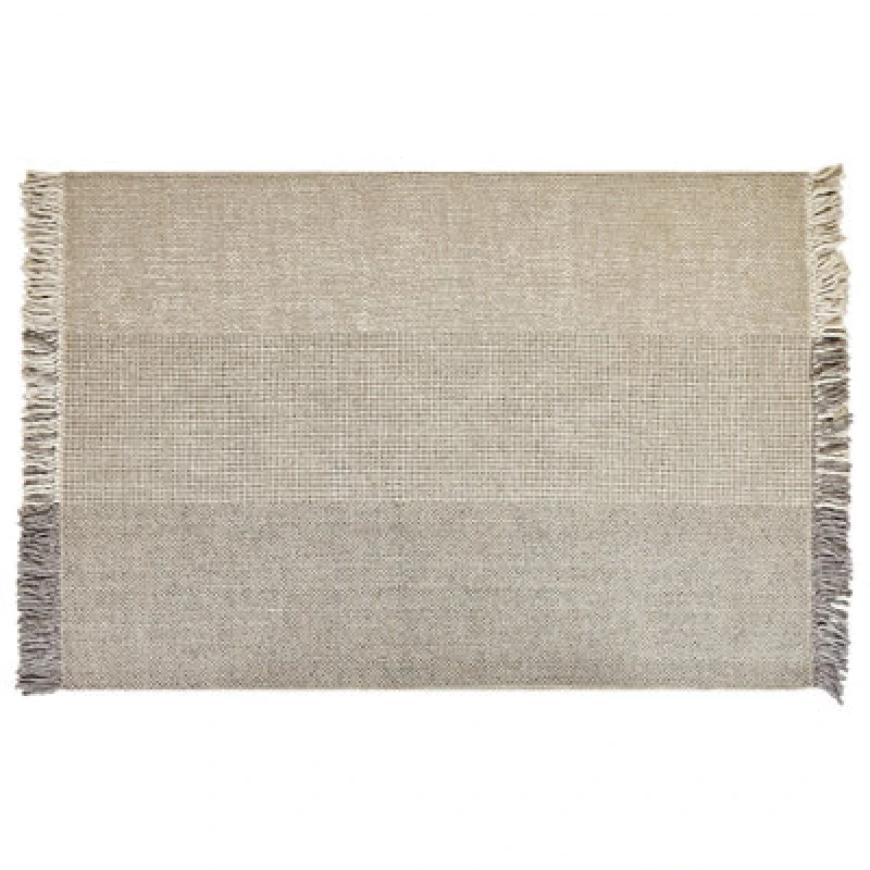 Image of Beliani Rug Tekeler Grey 140 X 200 Cm Wool
